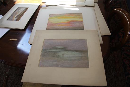 William Shackleton (1872-1933) Cloud and Sea studies Largest 13 x 19in unframed.